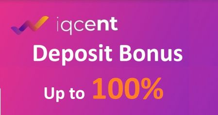 Bonus di deposito IQcent - Fino al 100% di bonus