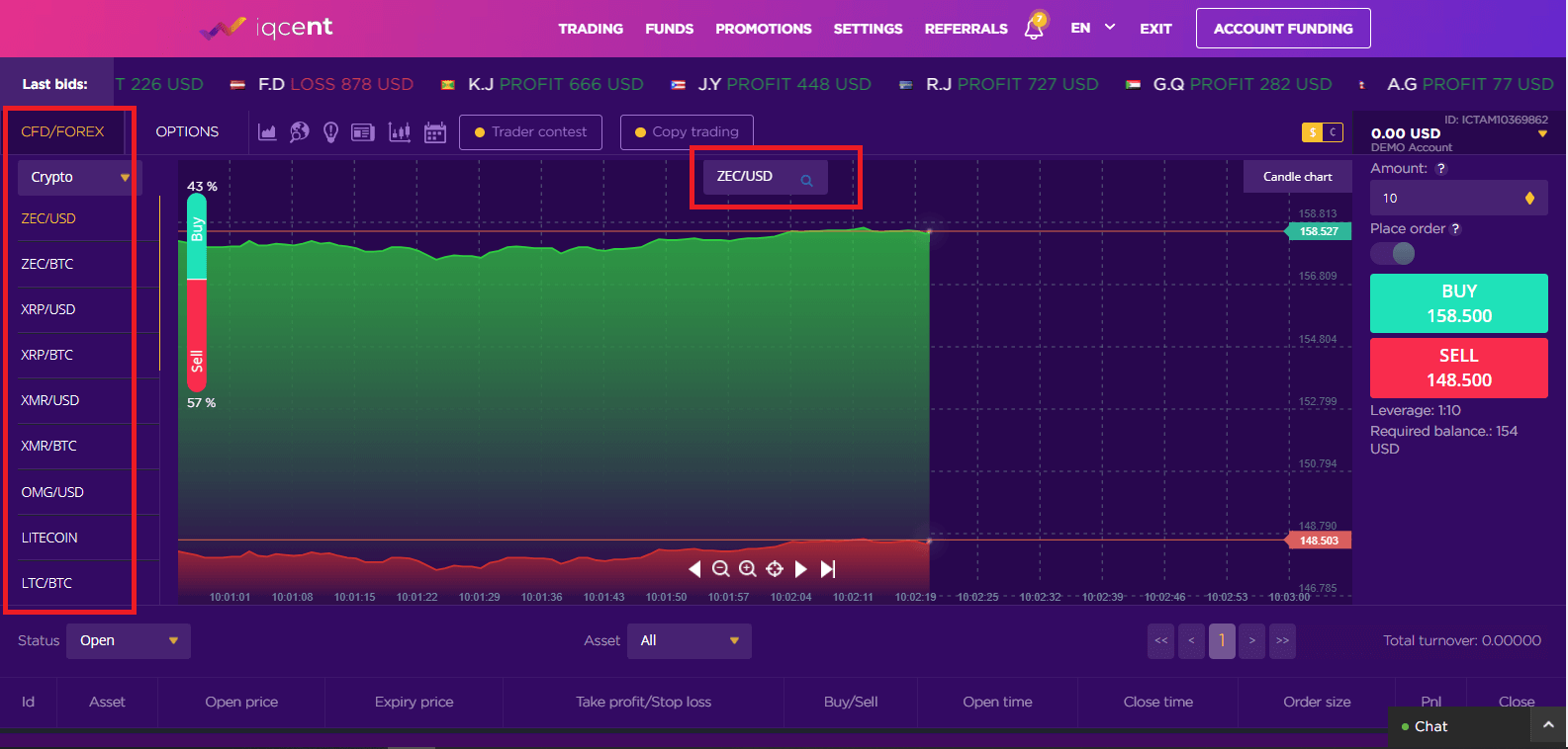 Frequently Asked Questions (FAQ) of Trading in IQcent Frequently Asked Questions (FAQ) of Trading in IQcent