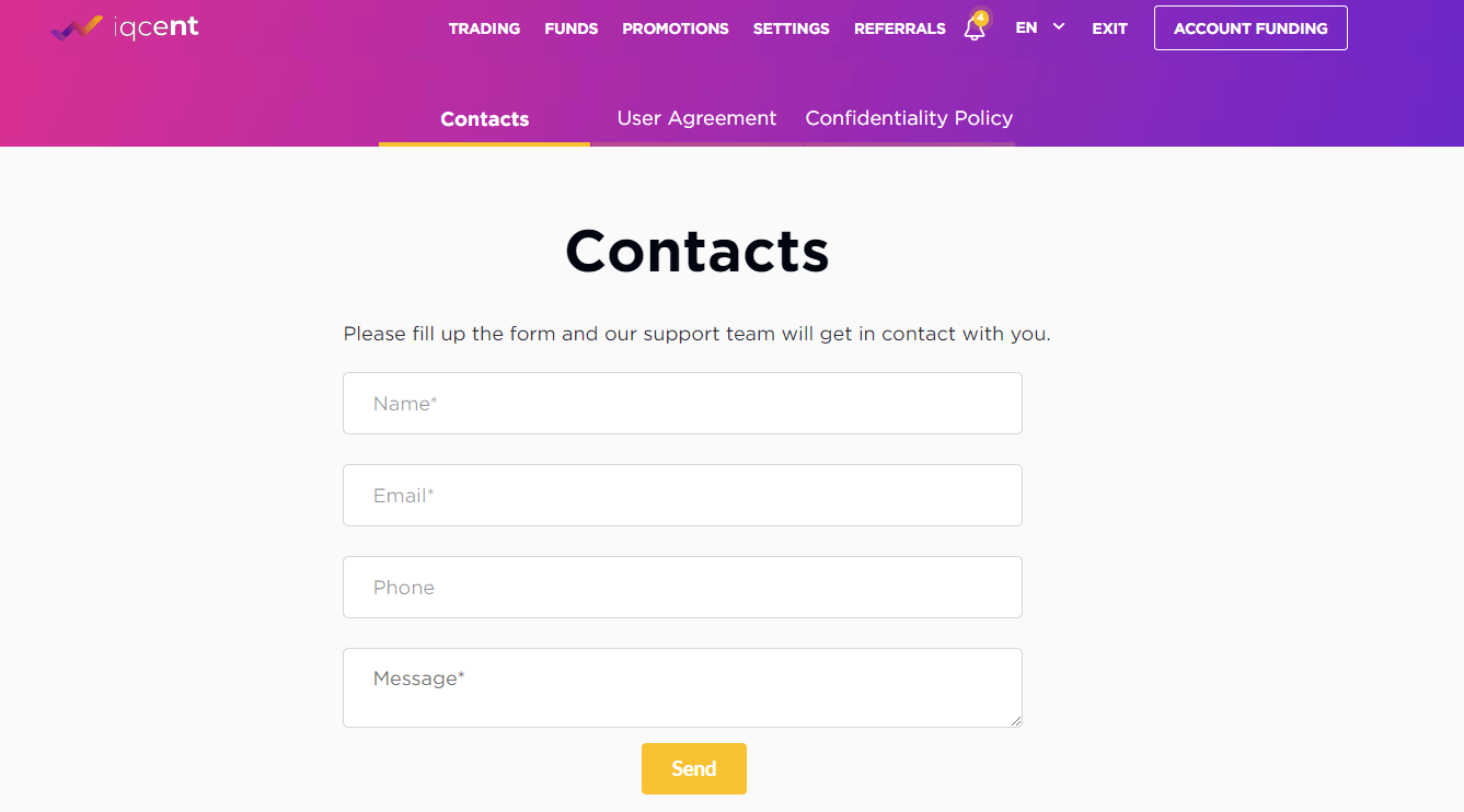 How to Contact IQCent Support