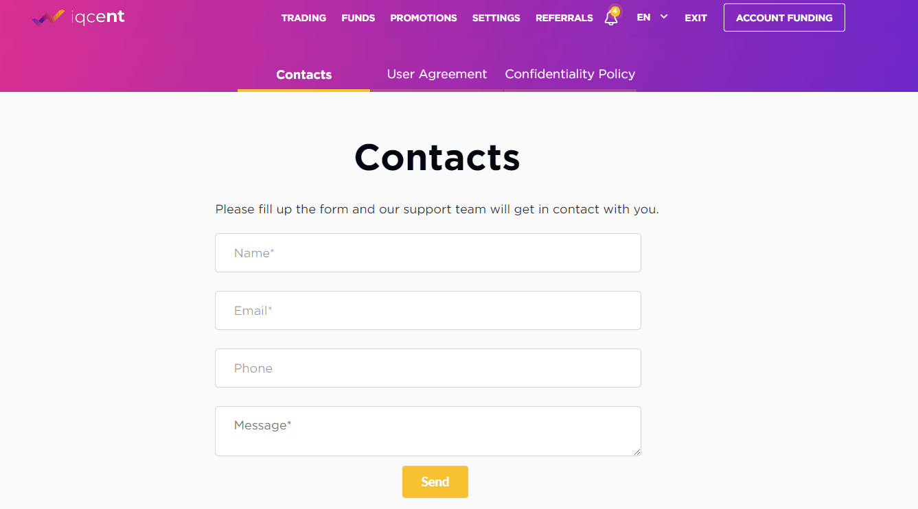 How to Contact IQCent Support How to Contact IQCent Support