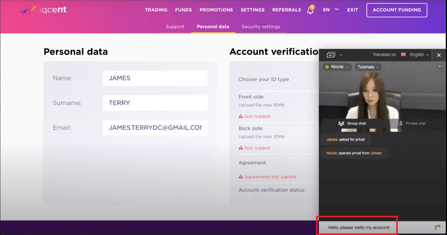 How to Register and Verify Account in IQcent